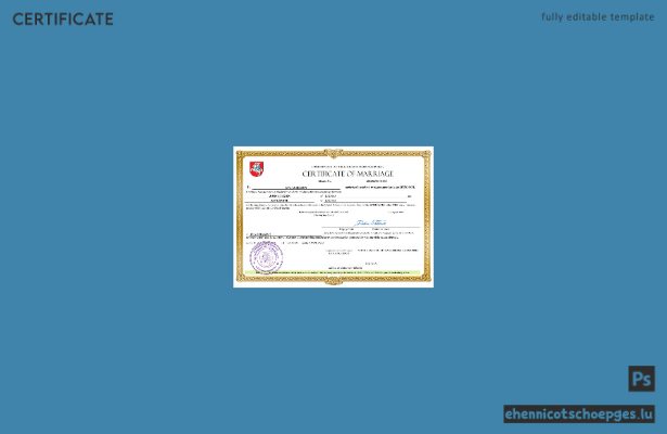 Litauische Heiratsurkunde – Beispielvorschau in Word und PDF